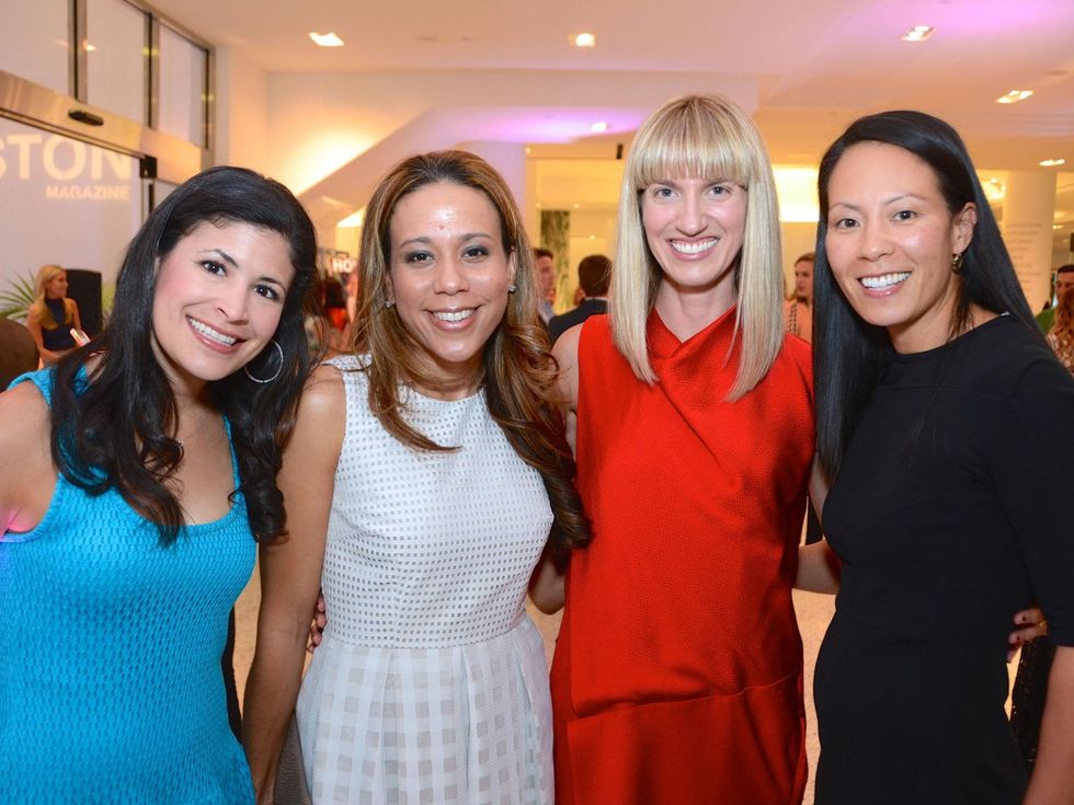 5 Kristy Bradshaw, from left, Heidi Smith, Chris Goins and Ting Bresnahan at Fresh Faces of Fashion event at Tootsies September 2014