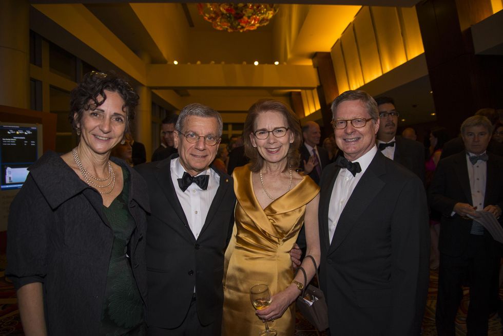 5 Natalye Appel, from left, John Casbarian, Linda Sylvan and Fred Clarke at the Rice Design Alliance Gala November 2014