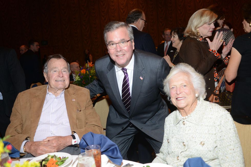 5 President George H.W. Bush, from left, Jeb Bush and Barbara Bush at the Salvation Army luncheon November 2013