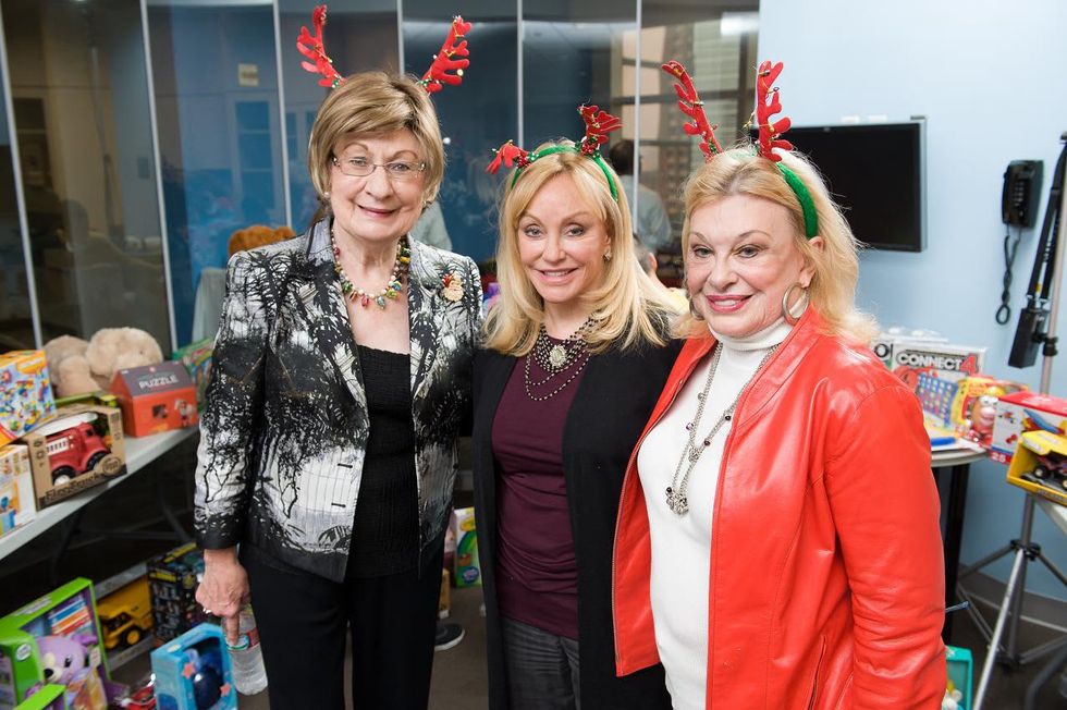 5 Santa at Texas Children's Hospital December 2013 Cora Sue Mach, from left, Judi McGee and Sidney Faust
