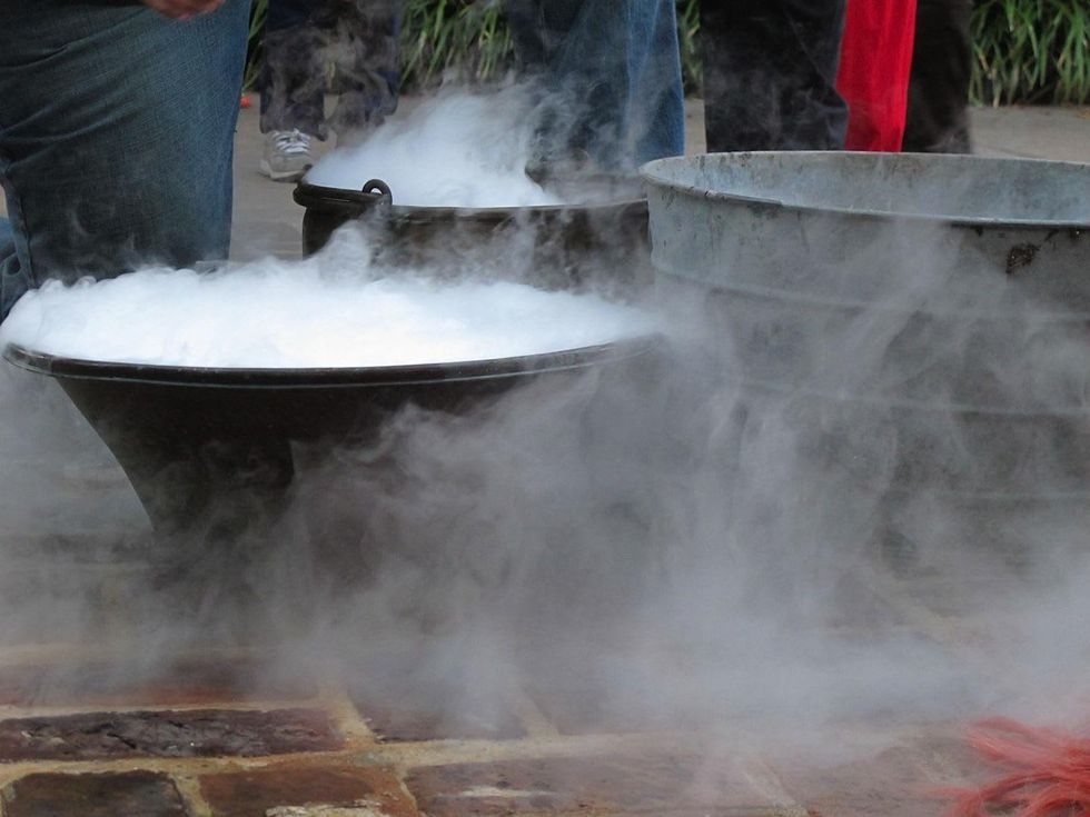 5 What\u2019s cookin\u2019? Stone Shannon claimed \u201cpotions\u201d but Lane McCool said \u201clittle kids.\u201d Katie Oxford Haunted House November 2014.