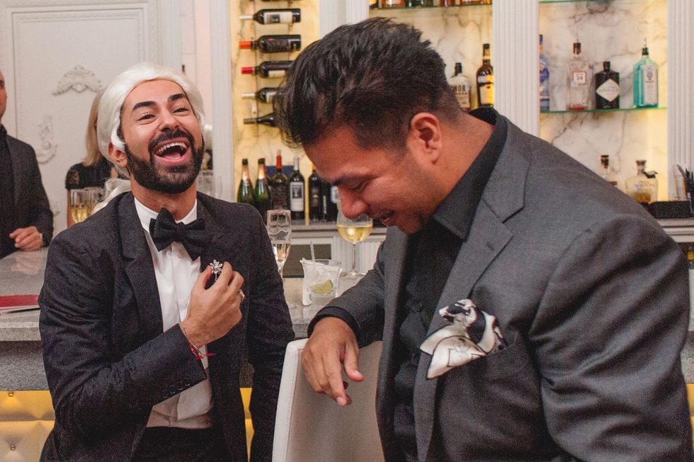 50 Fady Armanious, left, and Sergio Morales at the Stages Repertory Theatre Soiree Marie October 2014