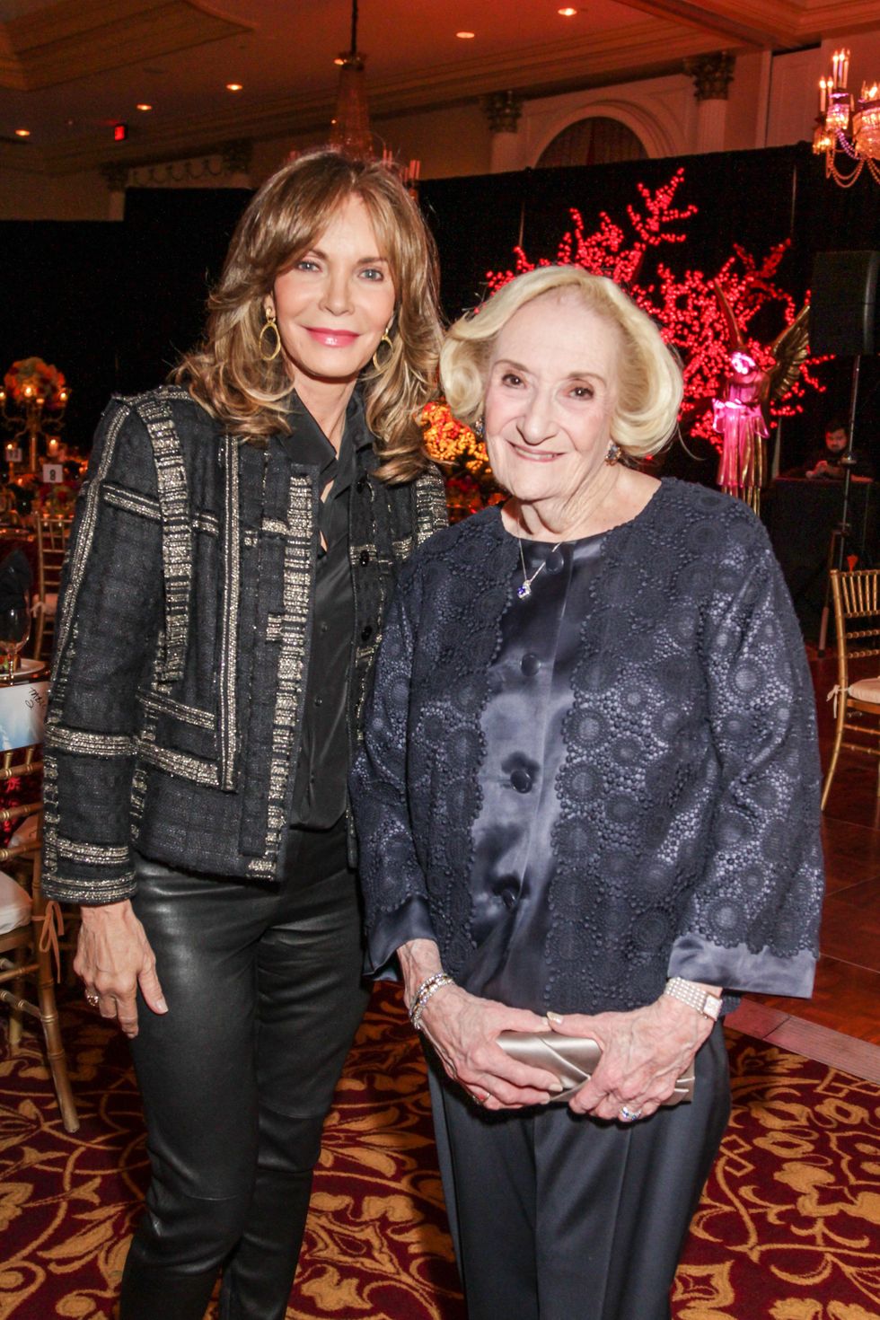 5019 Jaclyn Smith, left, and Sybil Roos at the Mission of Yahweh gala May 2014
