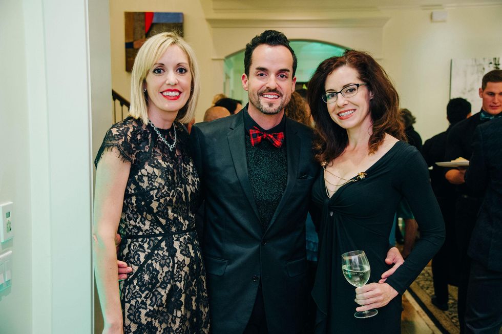 51 Nicole Caver, from left, Fritz McDonald and Lisa Hayes at the Green Hearts Gala February 2015