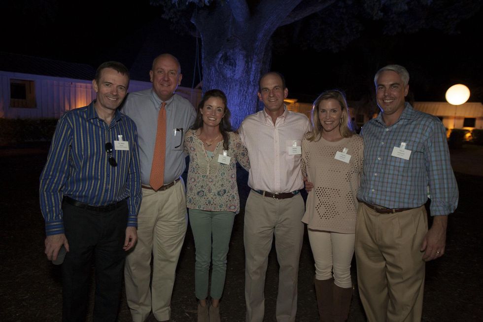 53 Dr. Daniel Penny, from left, Dr. Charles Fraser, Leslie and Michael Fertitta and Carolyn and David Anderson at the Toss for Texas Children's Hospital October 2014