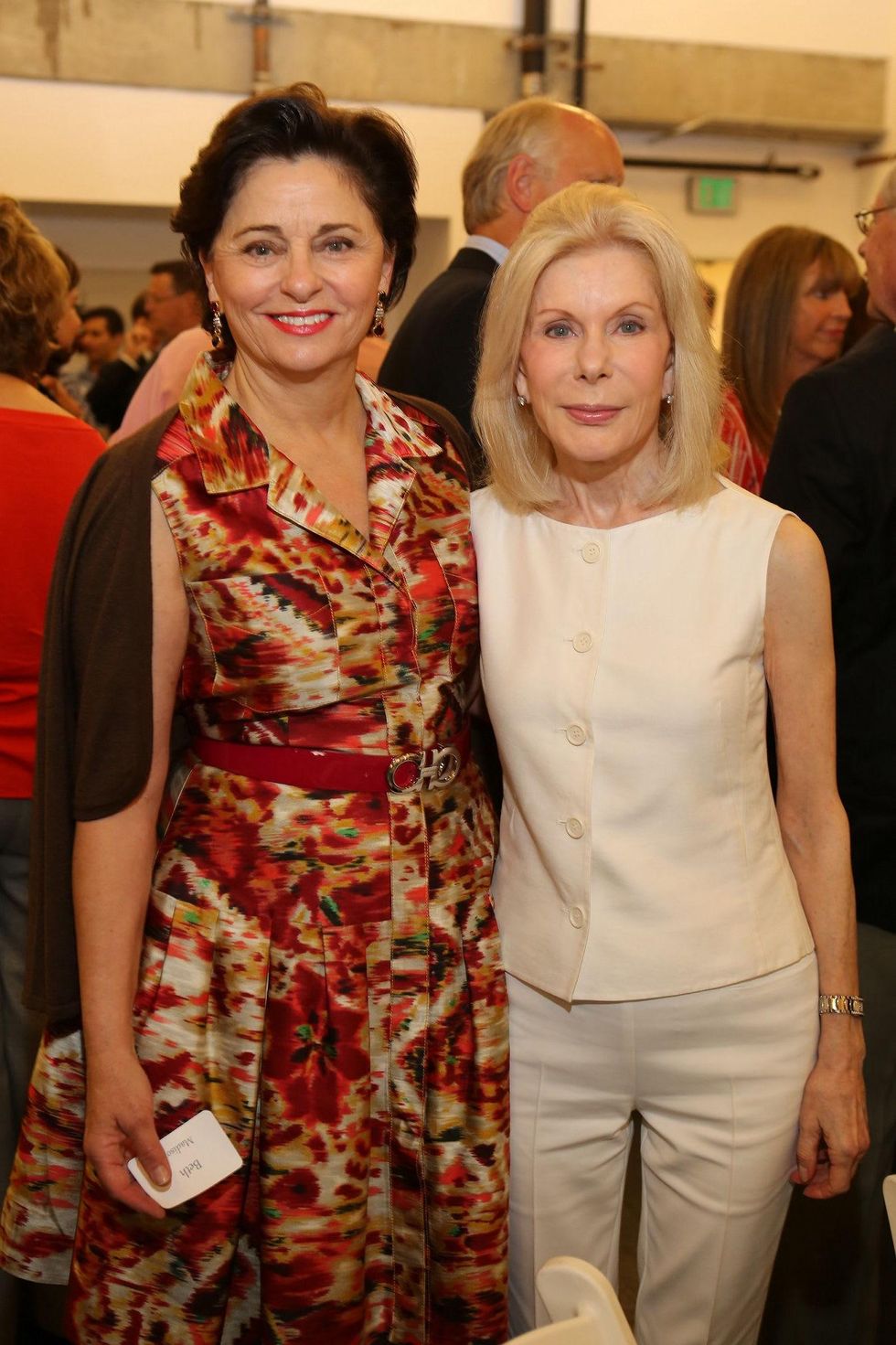 5380 Beth Madison, left, and Frances Marzio at the Alley Opening Night dinner May 2014