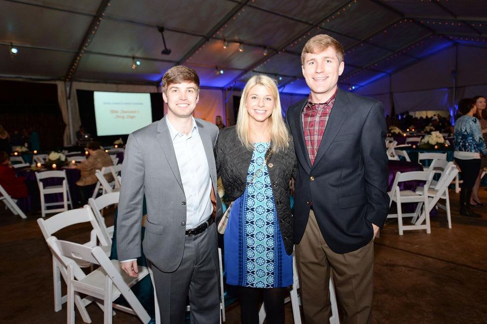 54 Barrett Bogatto, from left, Christina Berg and Matthew Mealey at the Houston Zoo Ambassadors Gala February 2015