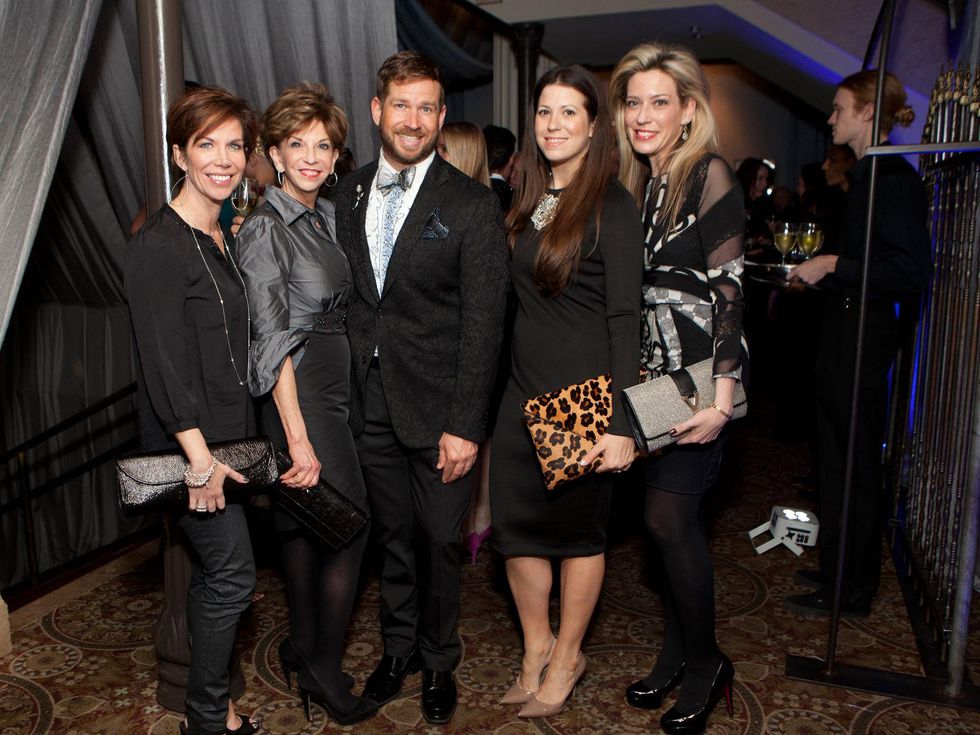54 Rosanne Rogers, from left, Vicki Rizzo, Jeff Shell, Ally Shell and Mauir Oliver at the Night Circus party January 2014