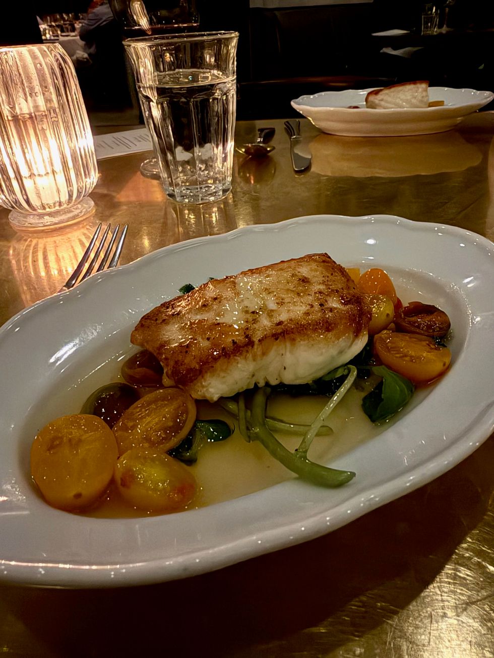 55 Seventy pan roasted halibut