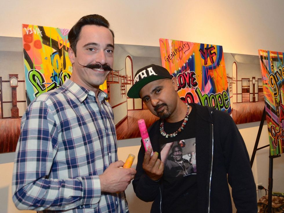 56 Ali T., left, and GONZO247 at the CultureMap Social at Gremillion and Co. Fine Art March 2015