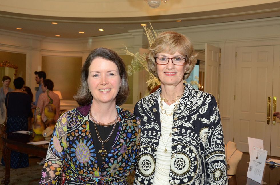 56 Joanna Wortham, left, and Paula Arnold at the Houston Center for Contemporary Craft spring luncheon May 2014