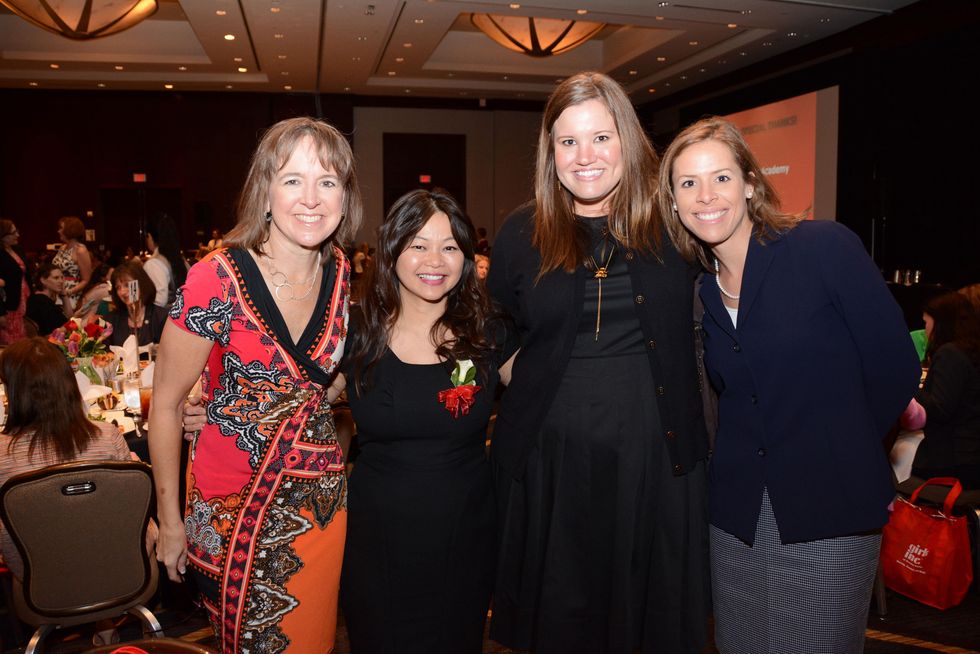 5616 Kristi Thibaut, from left, Chloe Dao, Lindsay Munoz and Jenn Char at the Girls Inc. luncheon May 2014