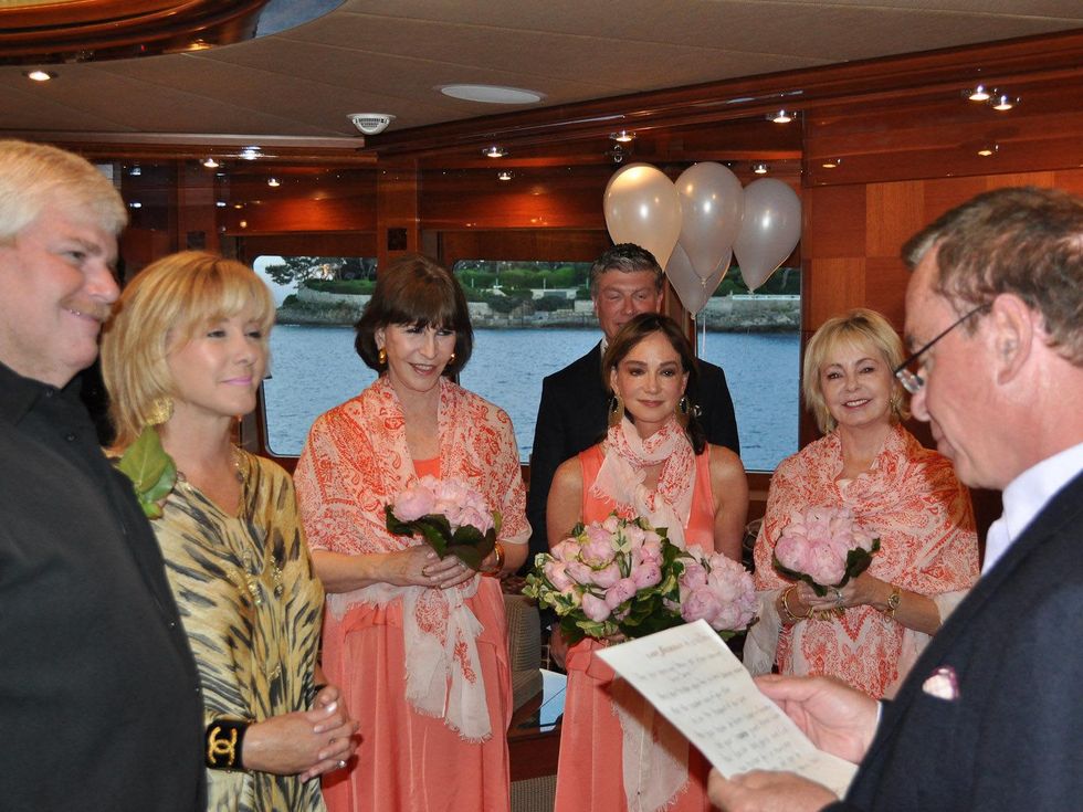 57 Shelby Renewing Vows in France June 2013 John Eddie Williams, Sheridan Williams, Shelby Hodge, Janet Gurwitch, NAME