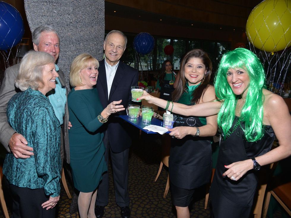 5S Connie and John Schhieder, from left, Peggy and Kerry Mazoch, Marcy de Luna and Courtney Zubowski-Haas at the Emerald City ESCAPE Celebrity Serve Benefit April 2014