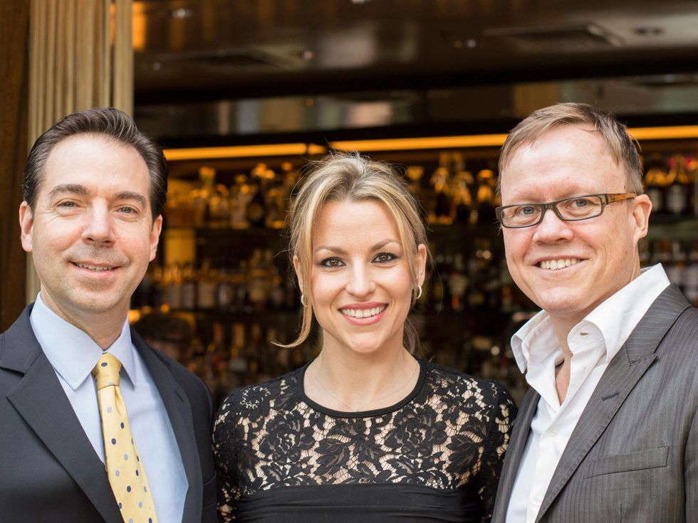 6 29 Jim Nelson, from left, with Dr. Darrell Cass and Derith Cass at Raising the Barre April 2014