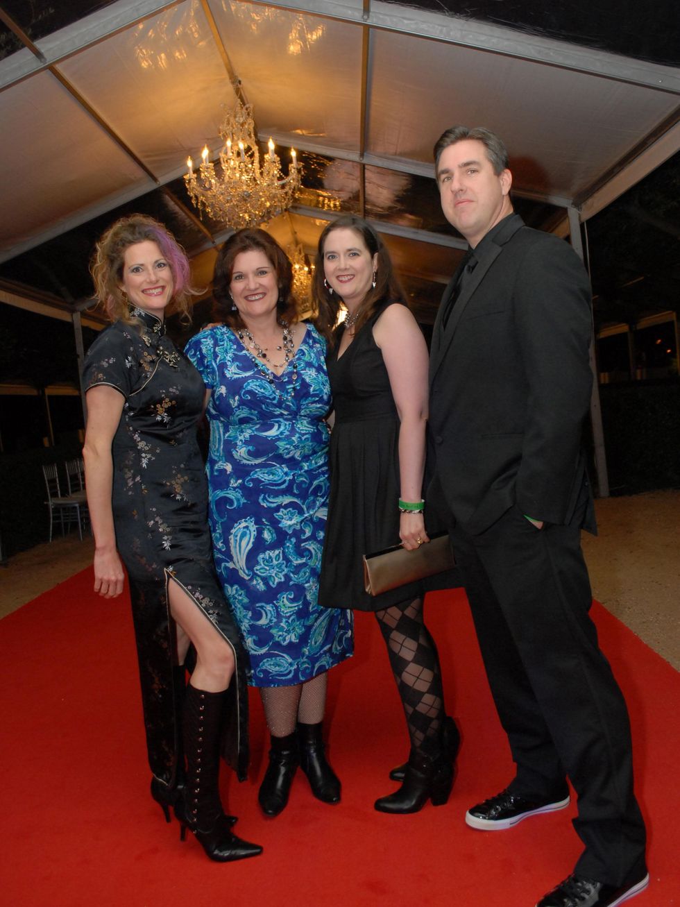 6 4040 Kim Mathews, from left, Sandy Mathews, Kirstin Mathews and Rob Mathews at Club Berlin Baker Institute party November 2013