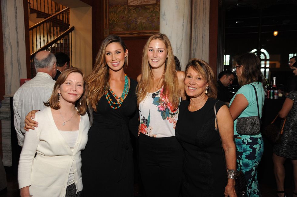 6 5672 Linda Kelly, from left, Elizabeth Kelly, Kim Klobke and Emmy Vest at the Port of Houston library exhibition celebration September 2014
