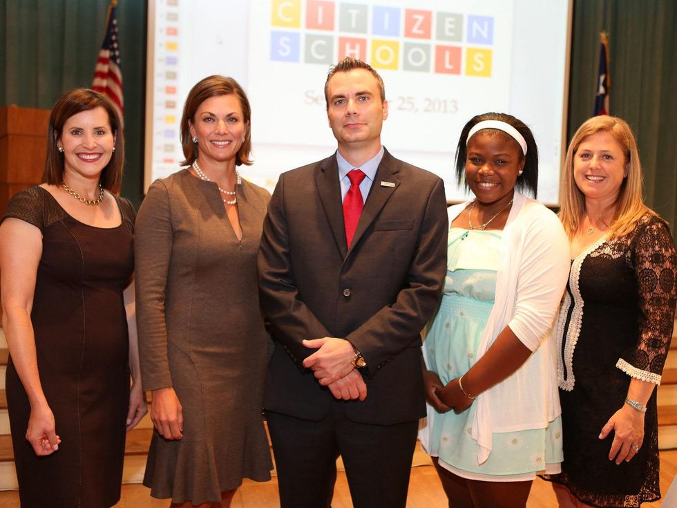 6 Carrie Miller, from left, Nicole Perdue, Alan Bordelon, Celestina Melendez and Julie Price at the Citizen Schools luncheon