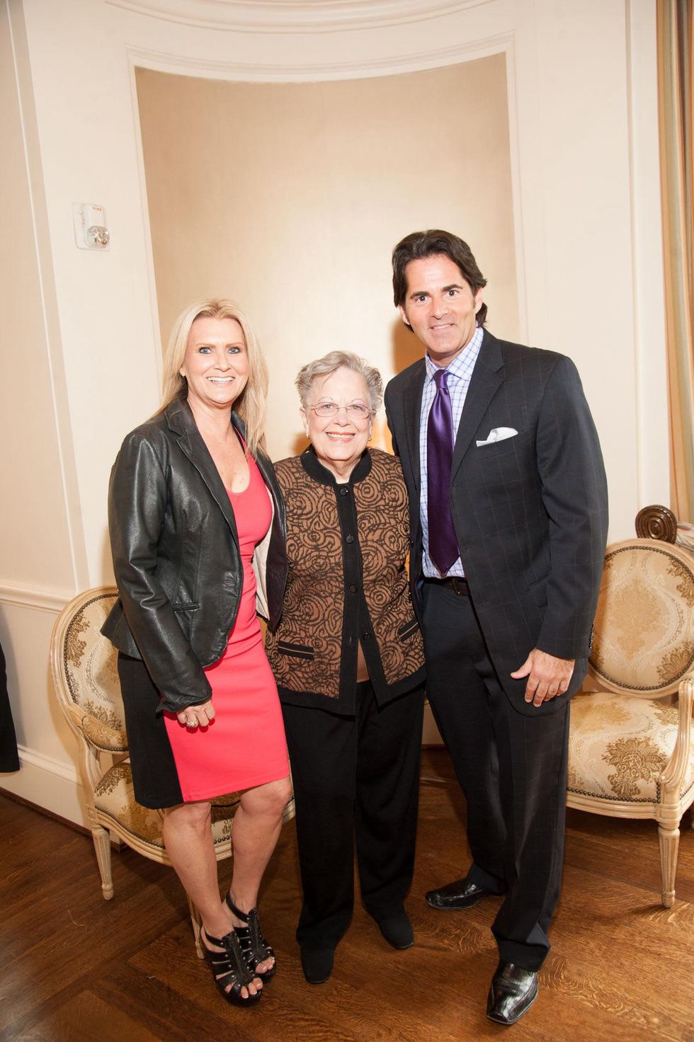 6 Chaille Strake, from left, Rosie Carrabba and Michael Garfield at the HARC Luncheon March 2015