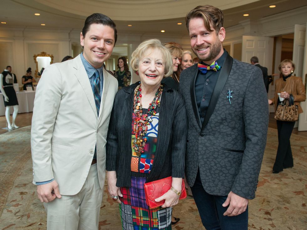 6 David Peck, from left, Kay King and Jeff Shell at the Passion for Fashion luncheon March 2015