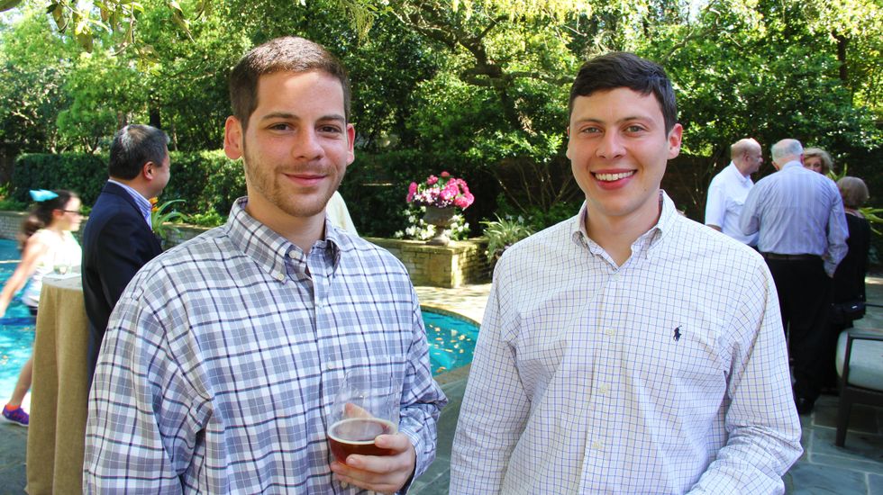 6 Everett Grossman, left, and Sam Frapart at Cheetah Conservation and The Houston Zoo Event March 2015