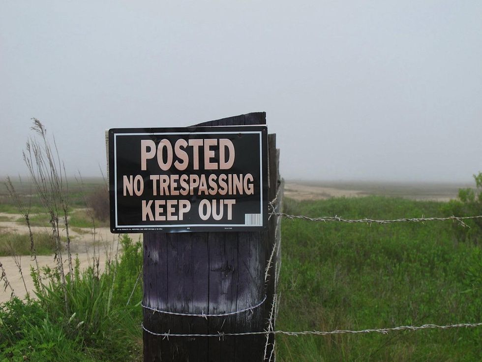 6 Katie Oxford Galveston birds and the oil spill April 2014 Looking at Intracoastal Waterway and barges but not visible in fog - still this thick at 2p.m