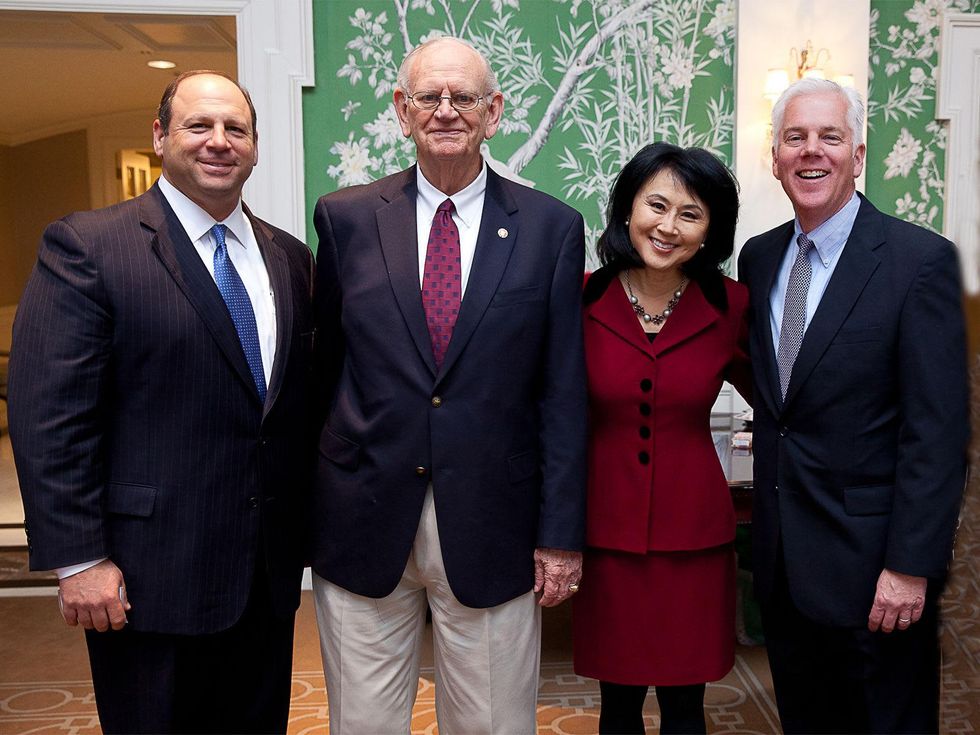 6 Mano DeAyala, from left, Wayne Schaper, Shern-Min Chow and Duncan Klussman at the SpringSpirit Baseball Breakfast February 2014