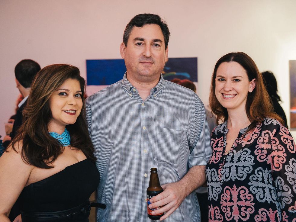 6 Marcy de Luna, from left, Mike Ricetti and Jennifer Howard at CultureMap's 2014 Tastemakers Awards May 2014