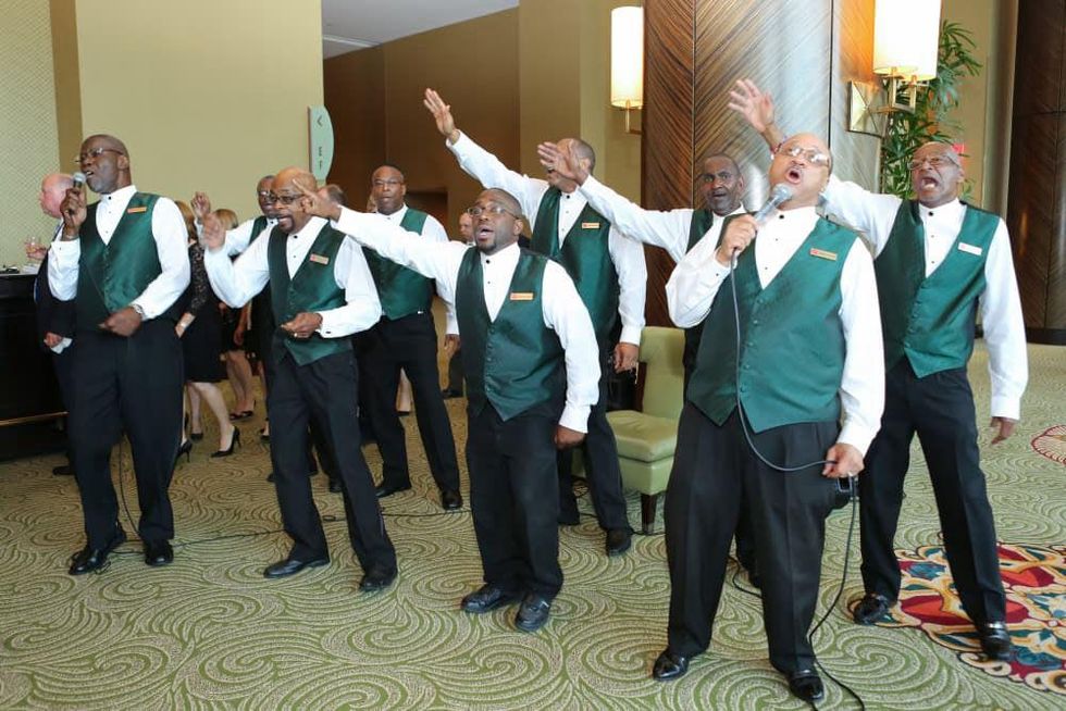 6 Members of the Salvation Army Harbor Light Choir at the Holocaust Museum Moral Courage Award dinner June 2014