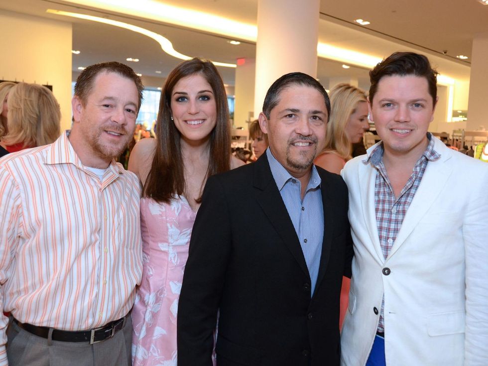 6 Shelby Kibodeaux, from left, Laura Max Nelson, Bruce Padilla and David Peck at Fashion Gene at Tootsies May 2014