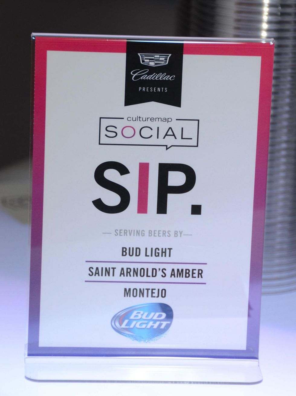 6 SIP sign at the CultureMap Social at Gremillion and Co. Fine Art March 2015