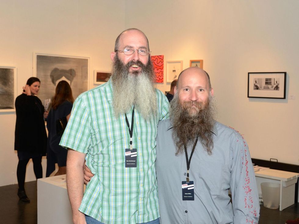 6 Stan Shellabarger, left, and Dutes Miller at the Texas Contemporary Art Fair VIP opening party October 2013