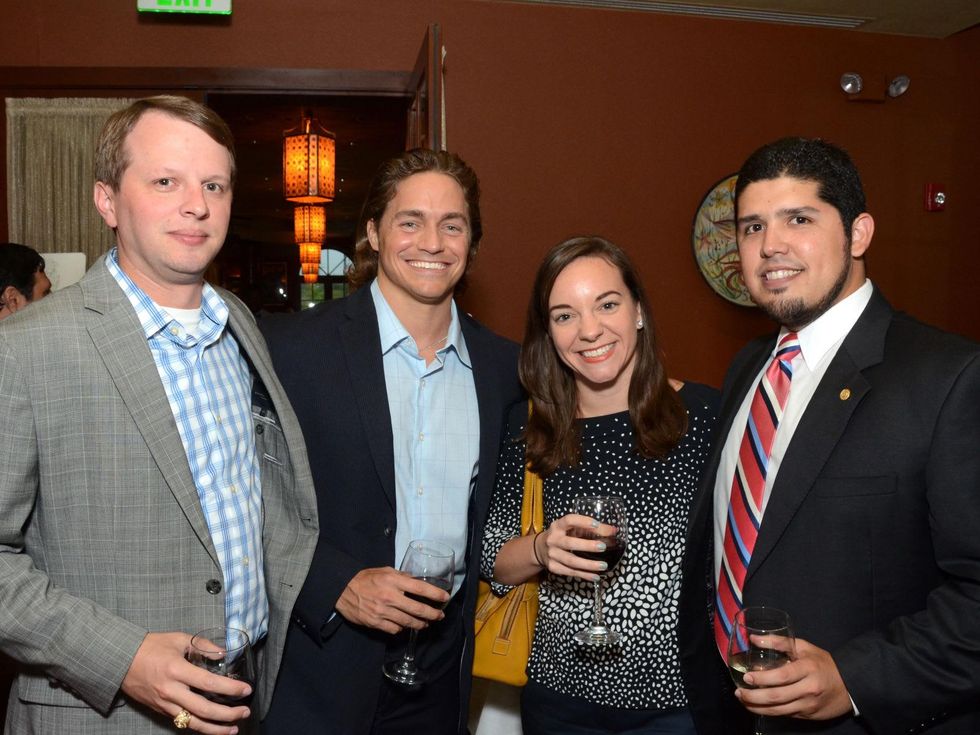 6 Urban Green happy hour August 2013 Adam Curley, Brandon Siegmund, Courtney Siegmund, Jerry Peruchini