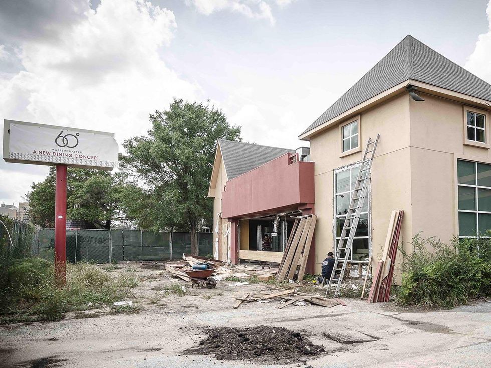 60 Degrees Mastercrafted bar Houston construction September Aug. 27