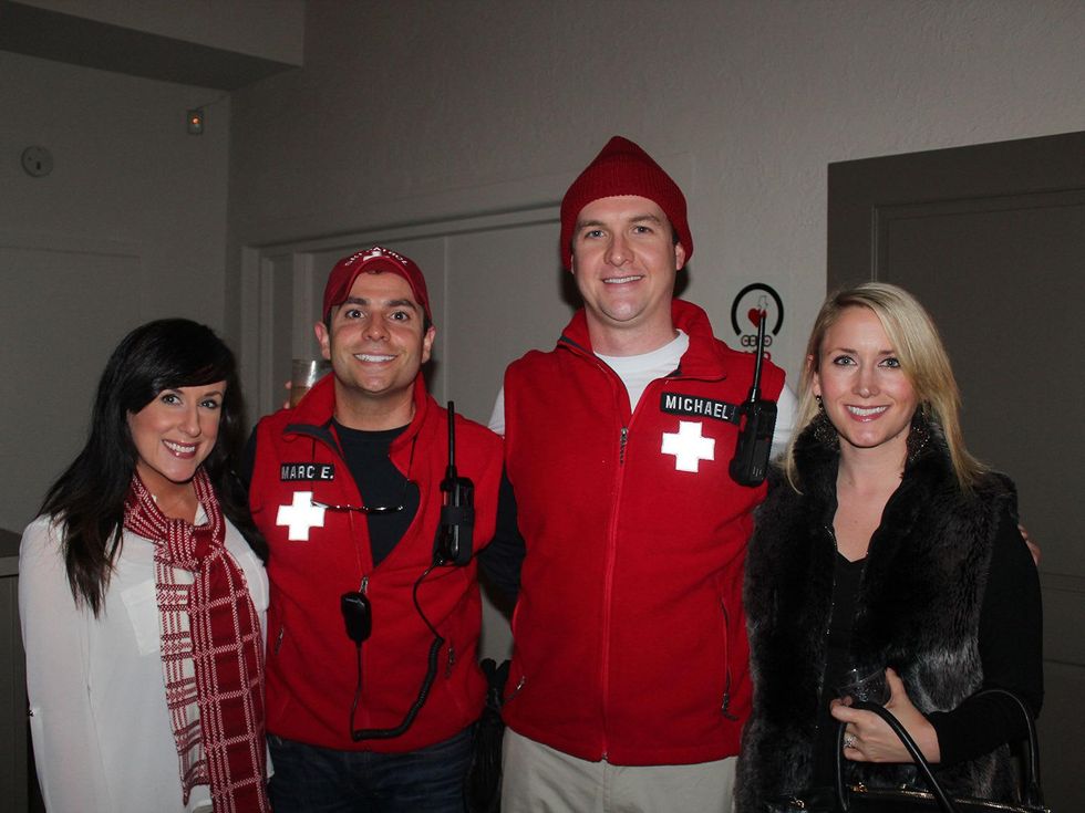 60 Jennifer Graff, from left, Marc Eichenbaum and Michael and Alexis Long at the Herman Park Conservancy Ski the Green party November 2013