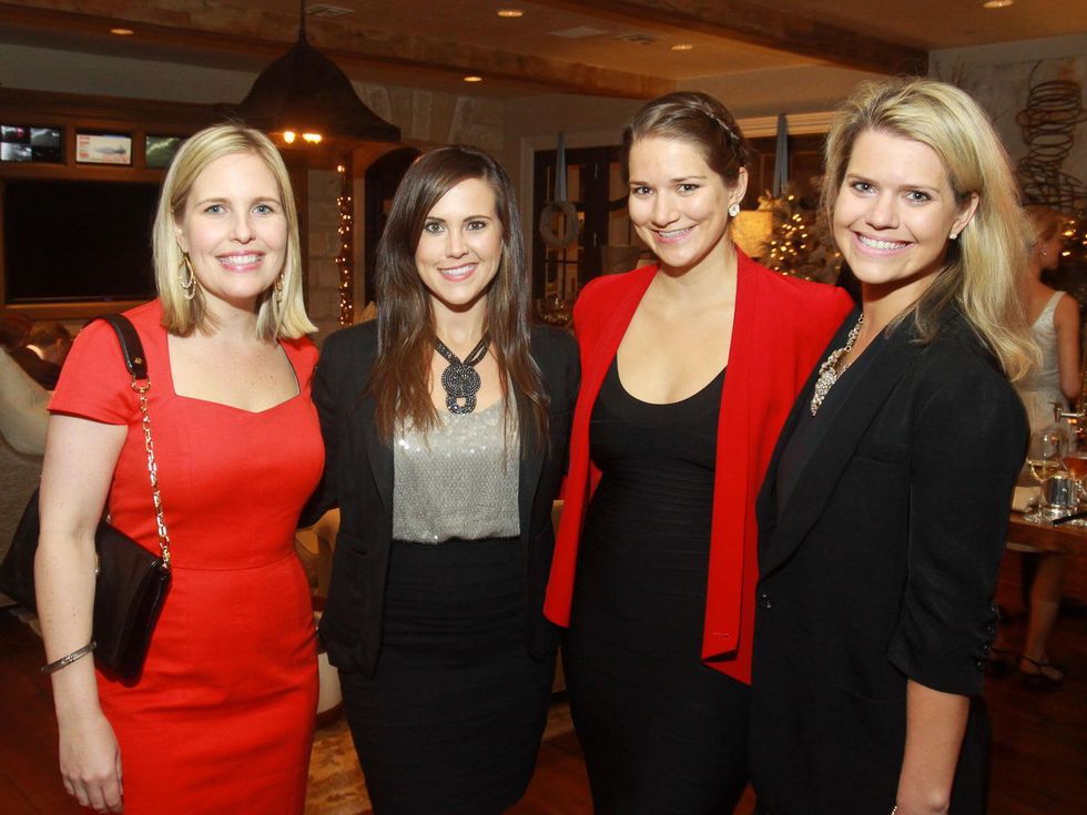 63 Emily Boggs, from left, Natalie Griffin, Erin Hangen and Cara Howe at the M.D. Anderson Santa's Elves party December 2013