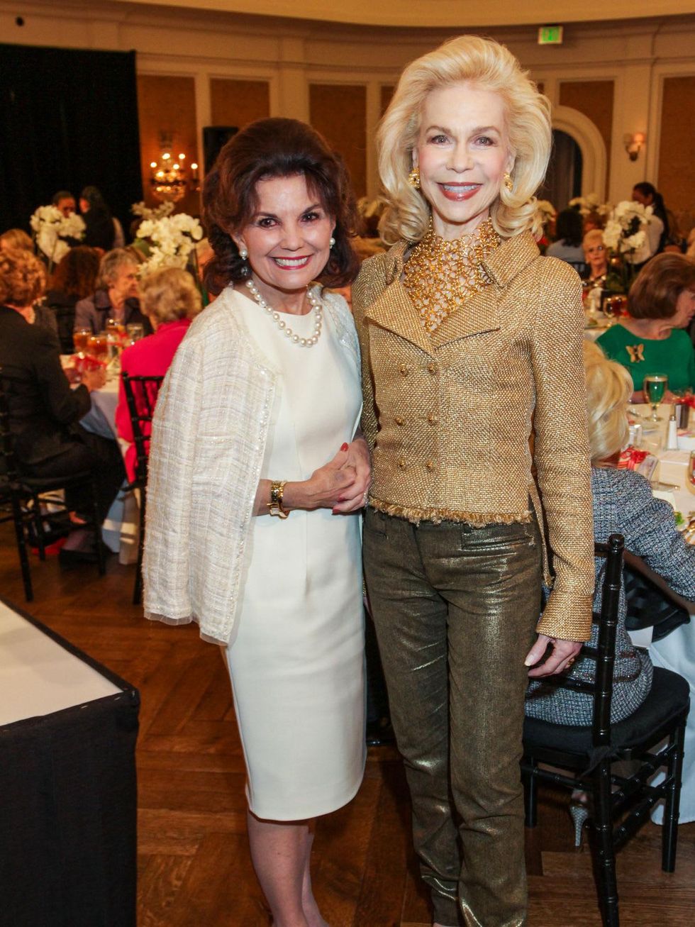 65 Linda McReynolds, left, and Lynn Wyatt at the Salvation Army luncheon April 2014