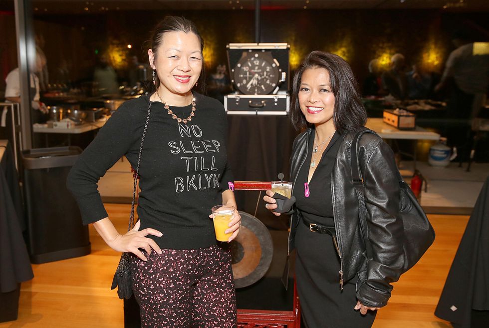 66 Adrienne Wong, left, and Loida Wexler at the Asia Society Texas Center Kobe beef Cook-off December 2014