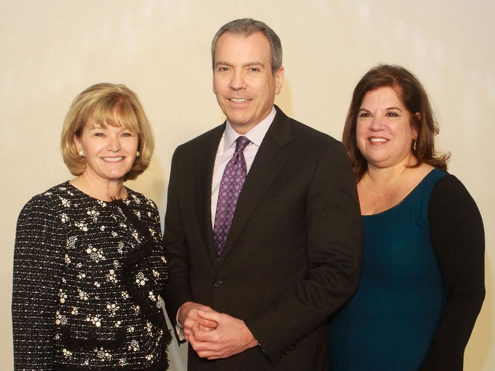67 Hildegarde Ballard, from left, Bob Devlin, and Sonya Galvan at the Child Advocates luncheon December 2013
