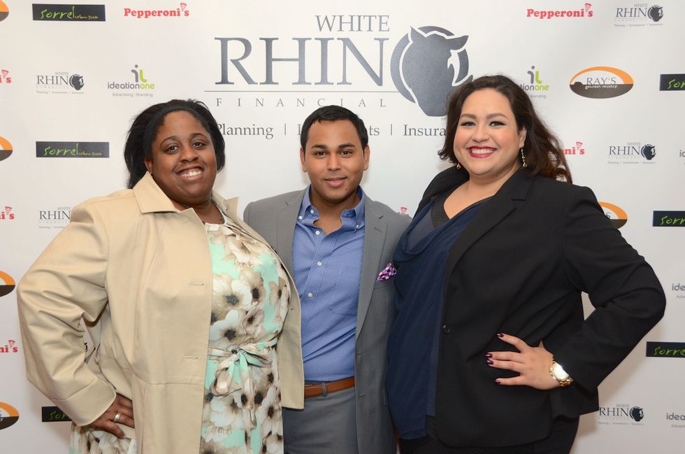67 Kelser McMiller, from left, Clint Sosa and Laurel Flores at the Red Carpet Soiree November 2014