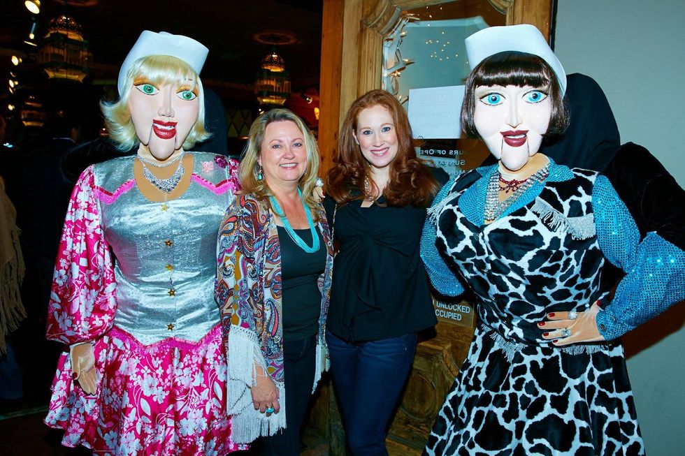 6722 Becky Joy, left, and Jo Farina at the Cattle Baron Gentlemen's Committee party February 2015