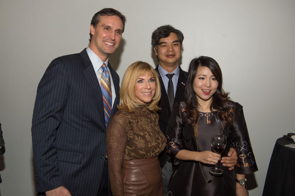 69 Aymeric Martinola, from left, Rae Fairfield, Consulate General of France Sujiro and Jane Seam at the Vault Light as Air fashion show January 2015