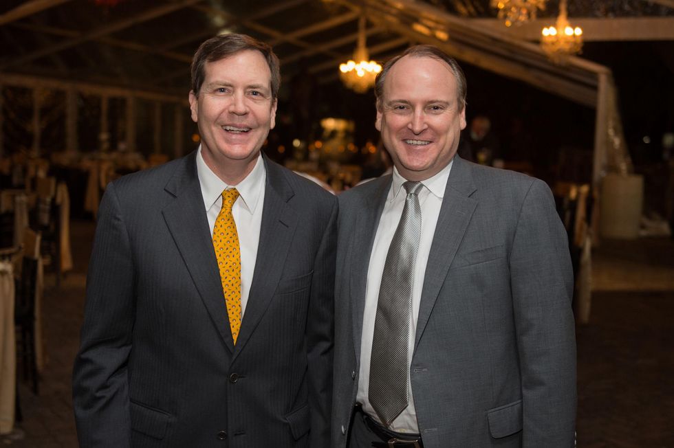 6954 Bob Viguet, left, and Geoff Long at the Heritage Society Gala December 2014