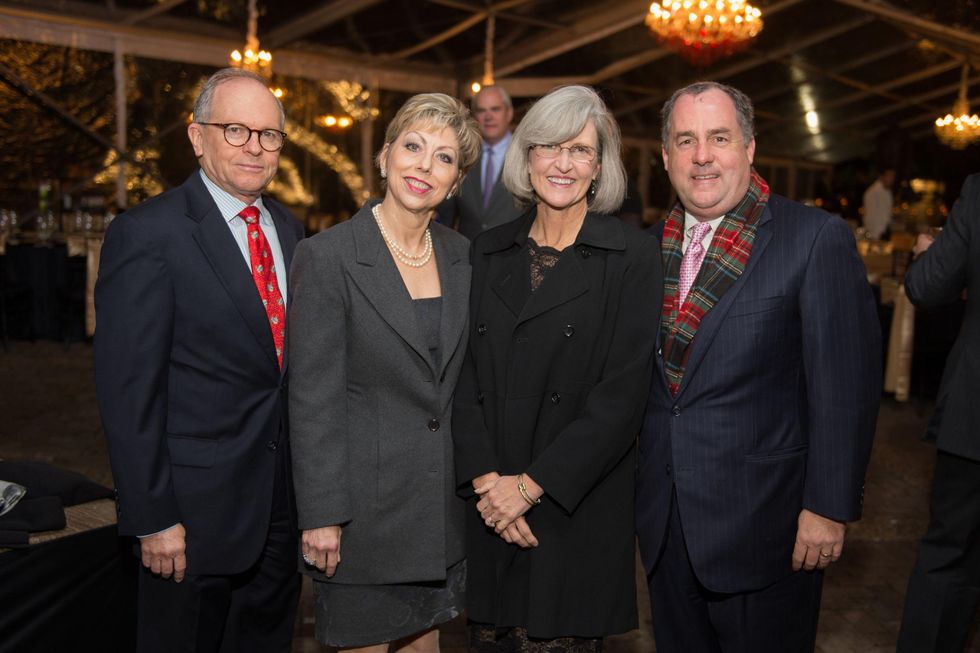 6971 John and Jano Kelly, from left, and Cathy and Dougal Cameron at the Heritage Society Gala December 2014