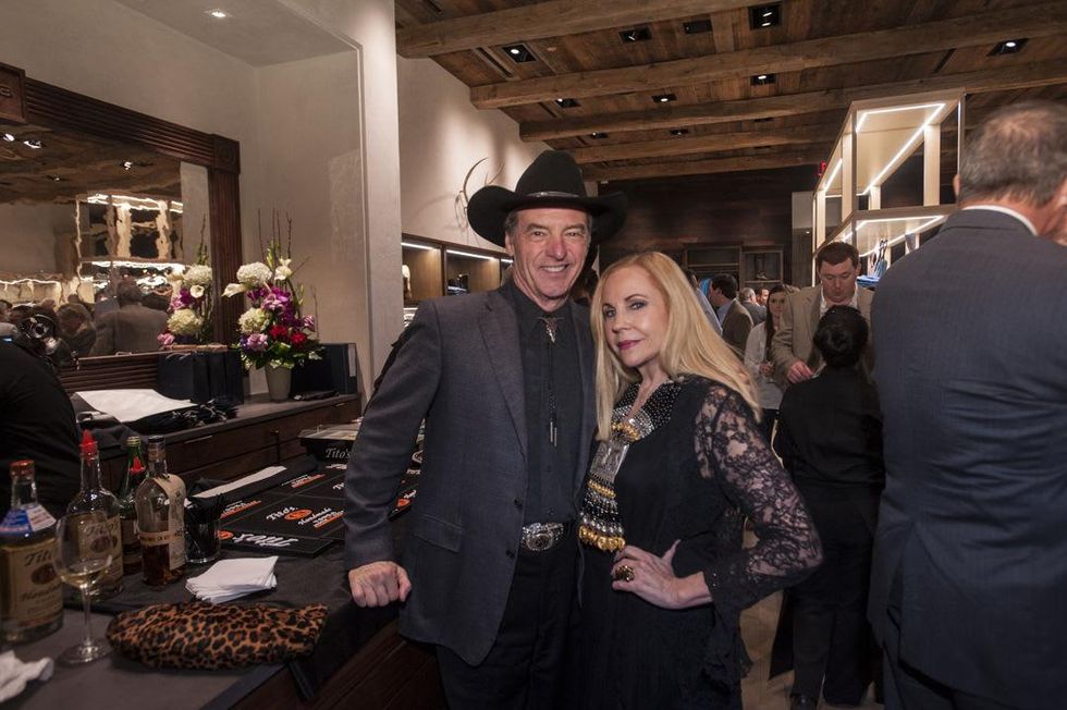 7 7866 Bob Boudreaux and Carolyn Farb at the Lucchese Grand Opening February 2015