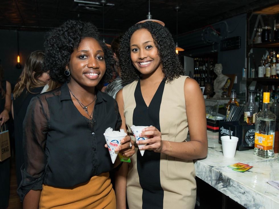 7 Alycia Holland, left, and Brithney Watson at the CultureMap Summer Social July 2014