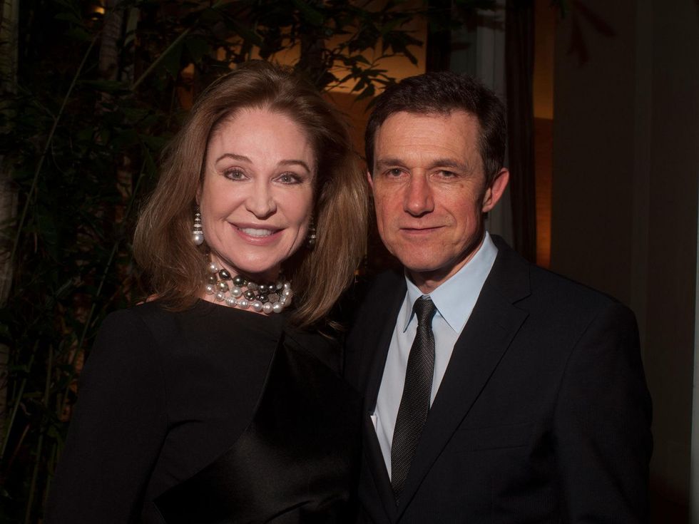 7 Becca Thrash and Josef Helfenstein at the Lynn Wyatt reception at Menil House December 2013