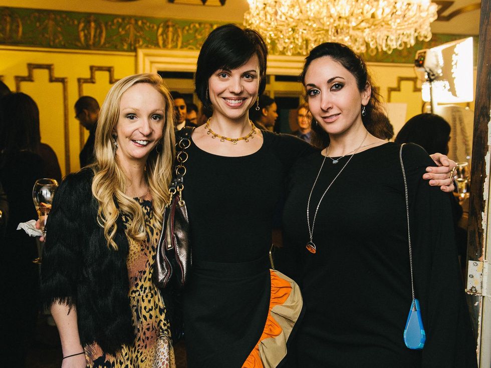 7 Carrie Ann, from left, Elena Sickinger and Gabriella Aliberti at the CultureMap Social at La Colombe d'Or February 2014