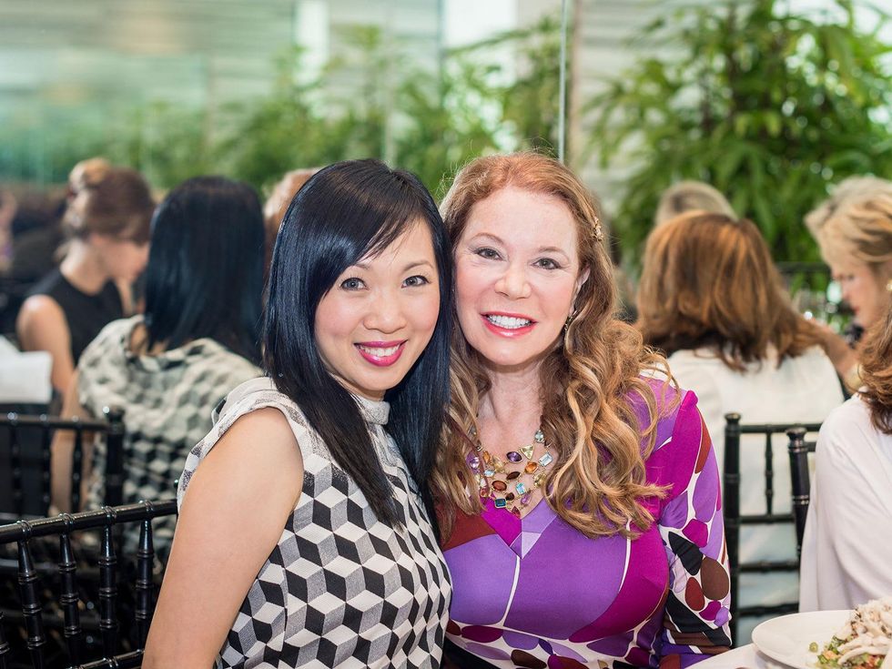 7 Connie Wang, left, and Cindi Rose at the Foundation for Teen Health Tootsies luncheon September 2014