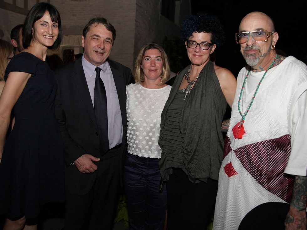 7 Emily Church, from left, Mark Wawro, Claudia Schmuckli, Robin Held and Mark Mitchell at the Laurie Anderson Dinner + Mitchell Artist Lecture September 2014